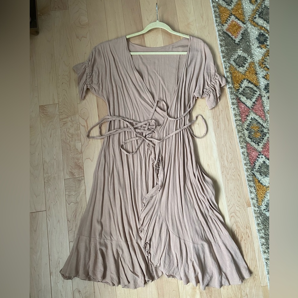 Hackwith Design ruffle wrap dress